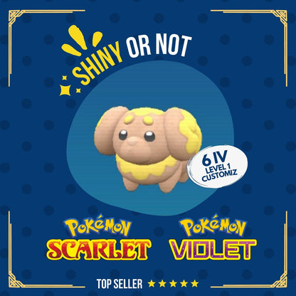 Fidough Shiny or Non ✨ 6 IV Customizable Nature Level OT Pokémon Scarlet Violet by Shiny Living Dex | Shiny Living Dex