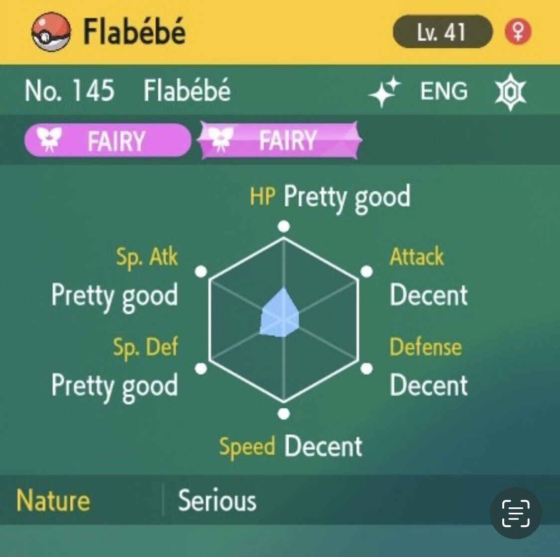 Flabebe Blue 🔵 Shiny Event Mass Outbreak Untouched Pokémon Scarlet Violet Shiny by Shiny Living Dex | Shiny Living Dex