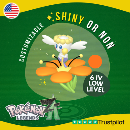 Flabébé Orange Shiny or Non ✨ 6 IV Pokémon Legends Z-A Legit Customizable ZA Z A