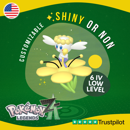 Flabébé Yellow Shiny or Non ✨ 6 IV Pokémon Legends Z-A Legit Customizable ZA Z A