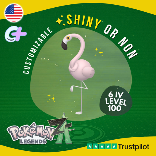 Flamigo Shiny or Non ✨6 IV Pokémon Legends Z-A Competitive Customizable ZA Z A