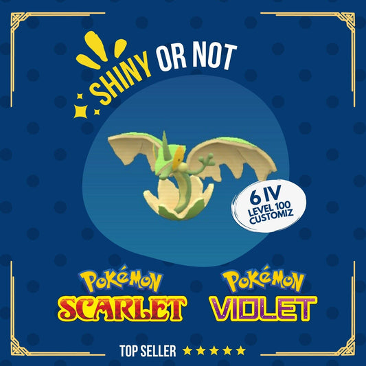 Flapple Shiny or Non ✨ 6 IV Competitive Customizable Pokémon Scarlet Violet by Shiny Living Dex | Shiny Living Dex
