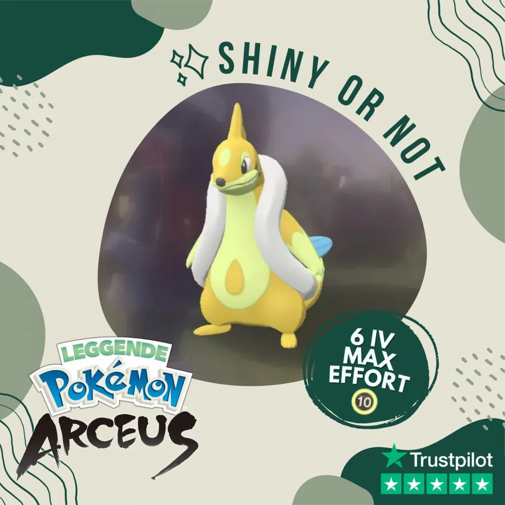 Floatzel Shiny ✨ Legends Pokémon Arceus 6 Iv Max Effort Custom Ot Level Gender