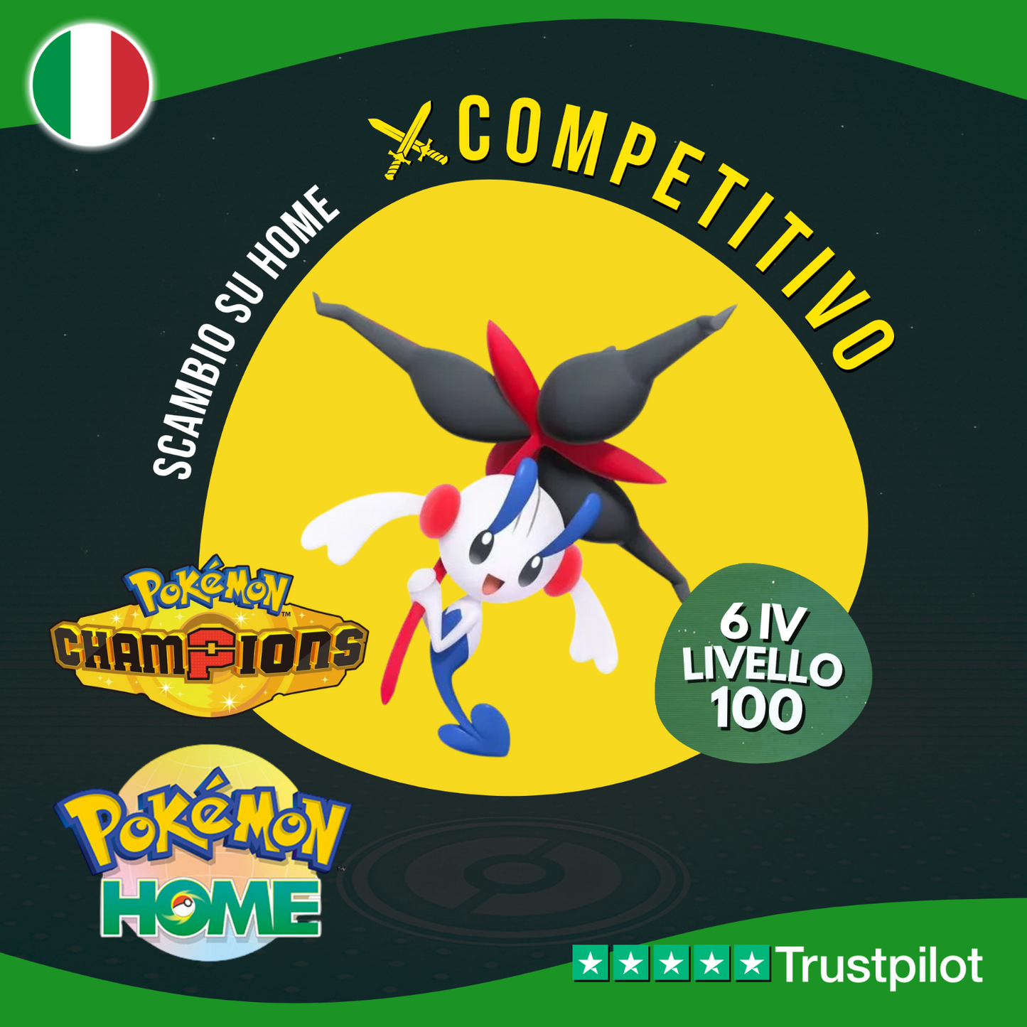 Floette Eternal Flower Pokémon HOME Champions  Fiore AZ Legit 6 IV Competitive