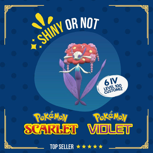 Florges Shiny or Non ✨ 6 IV Competitive Customizable Pokémon Scarlet Violet by Shiny Living Dex | Shiny Living Dex