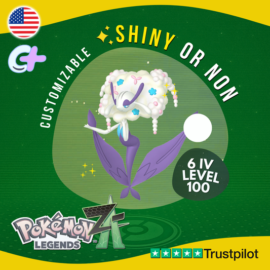 Florges White Shiny or Non ✨6 IV Pokémon Legends Z-A Legit Customizable ZA Z A