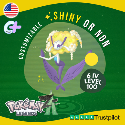 Florges Yellow Shiny or Non ✨6 IV Pokémon Legends Z-A Legit Customizable ZA Z A