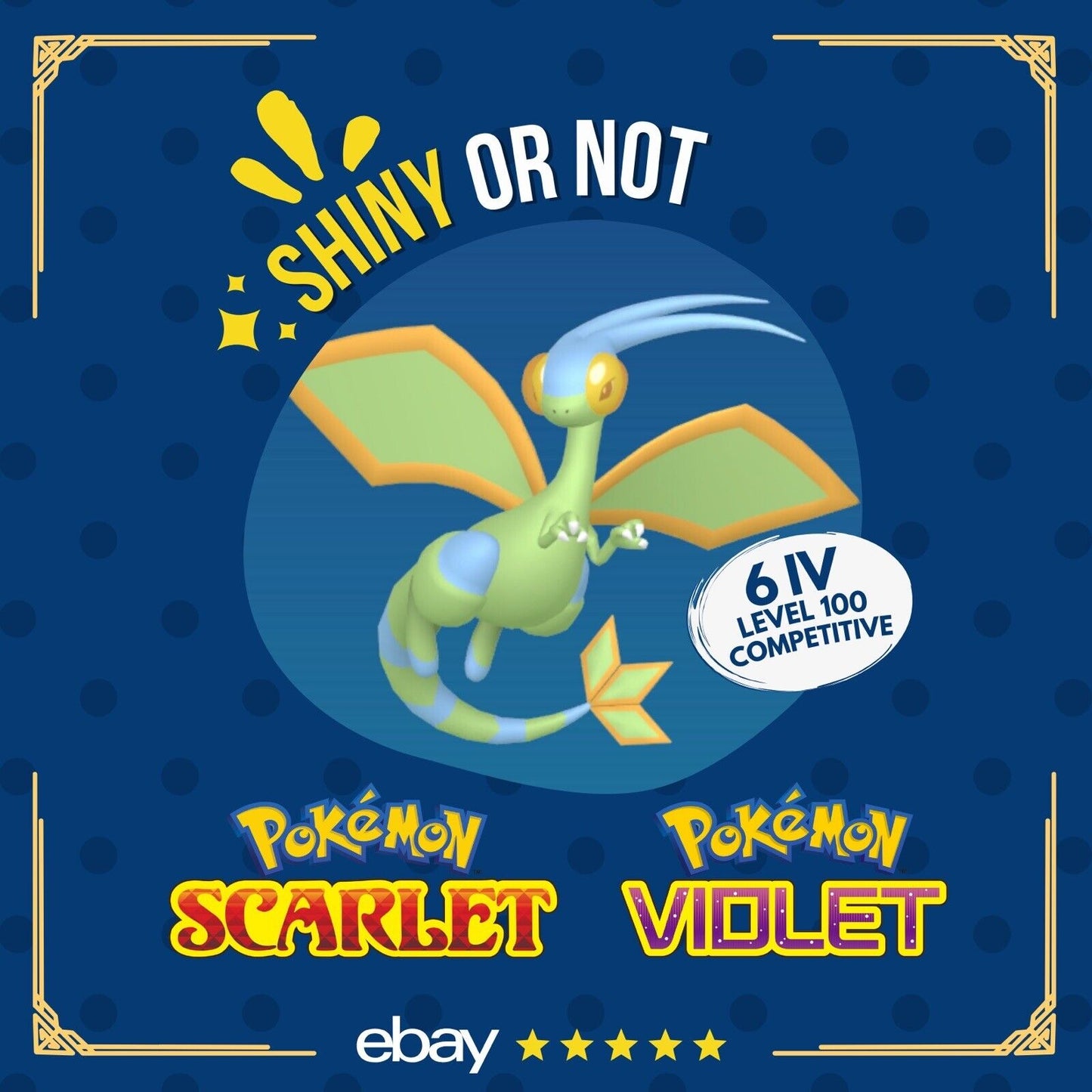 Flygon Shiny or Non ✨ 6 IV Competitive Customizable Pokémon Scarlet Violet by Shiny Living Dex | Shiny Living Dex