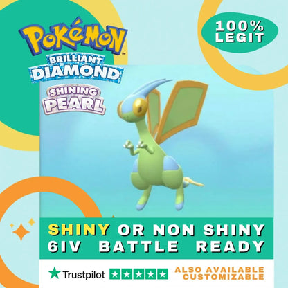 Flygon Shiny ✨ or Non Shiny Pokémon Brilliant Diamond Shining Pearl Battle Ready 6 IV Competitive 100% Legit Level 100 Customizable Custom OT by Shiny Living Dex | Shiny Living Dex