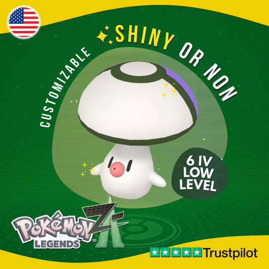 Foongus Shiny or Non ✨ 6 IV Pokémon Legends Z-A Competitive Customizable ZA Z A