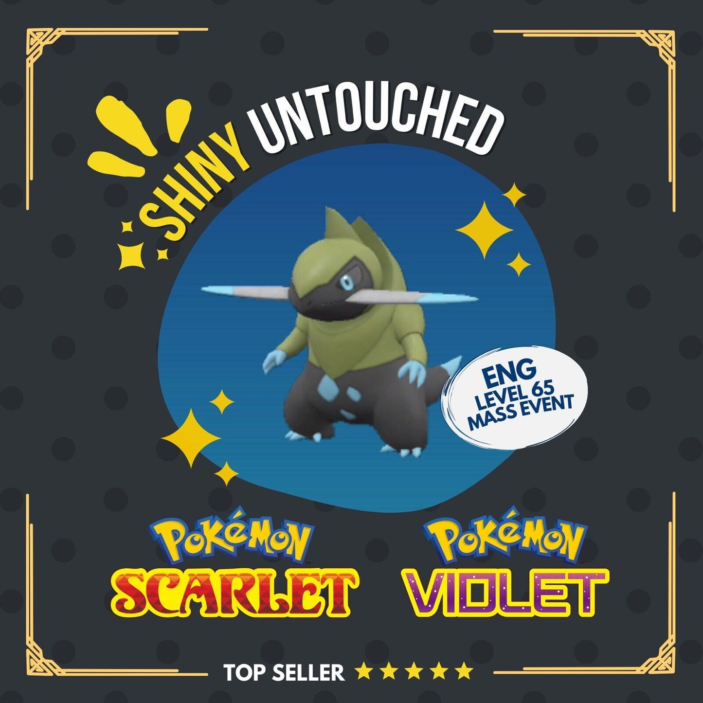 Fraxure Shiny Event Mass Outbreaks December Untouched IV Pokémon Scarlet Violet