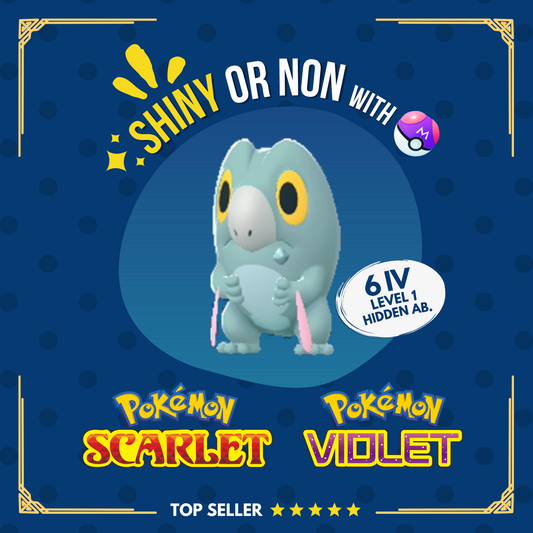 Frigibax Shiny or Non ✨ 6 IV Customizable Nature Level Pokémon Scarlet Violet