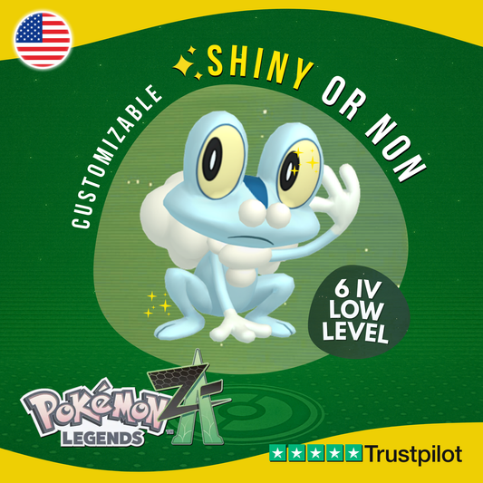Froakie Shiny or Non ✨ 6 IV Pokémon Legends Z-A Competitive Customizable ZA Z A