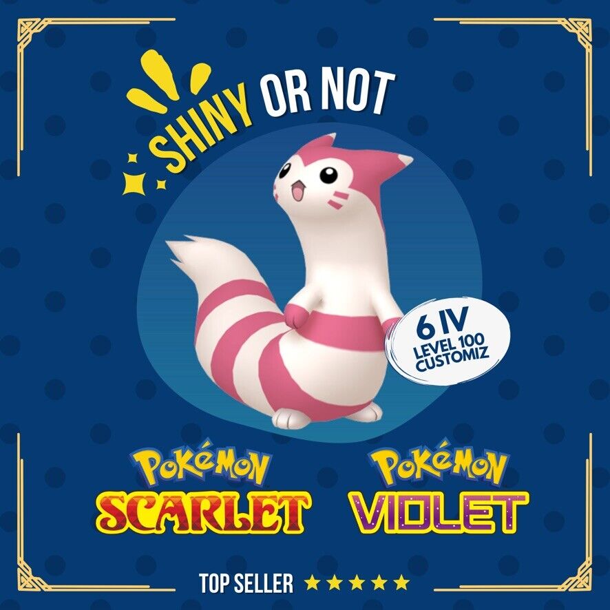 Furret Shiny or Non ✨ 6 IV Competitive Customizable Pokémon Scarlet Violet by Shiny Living Dex | Shiny Living Dex