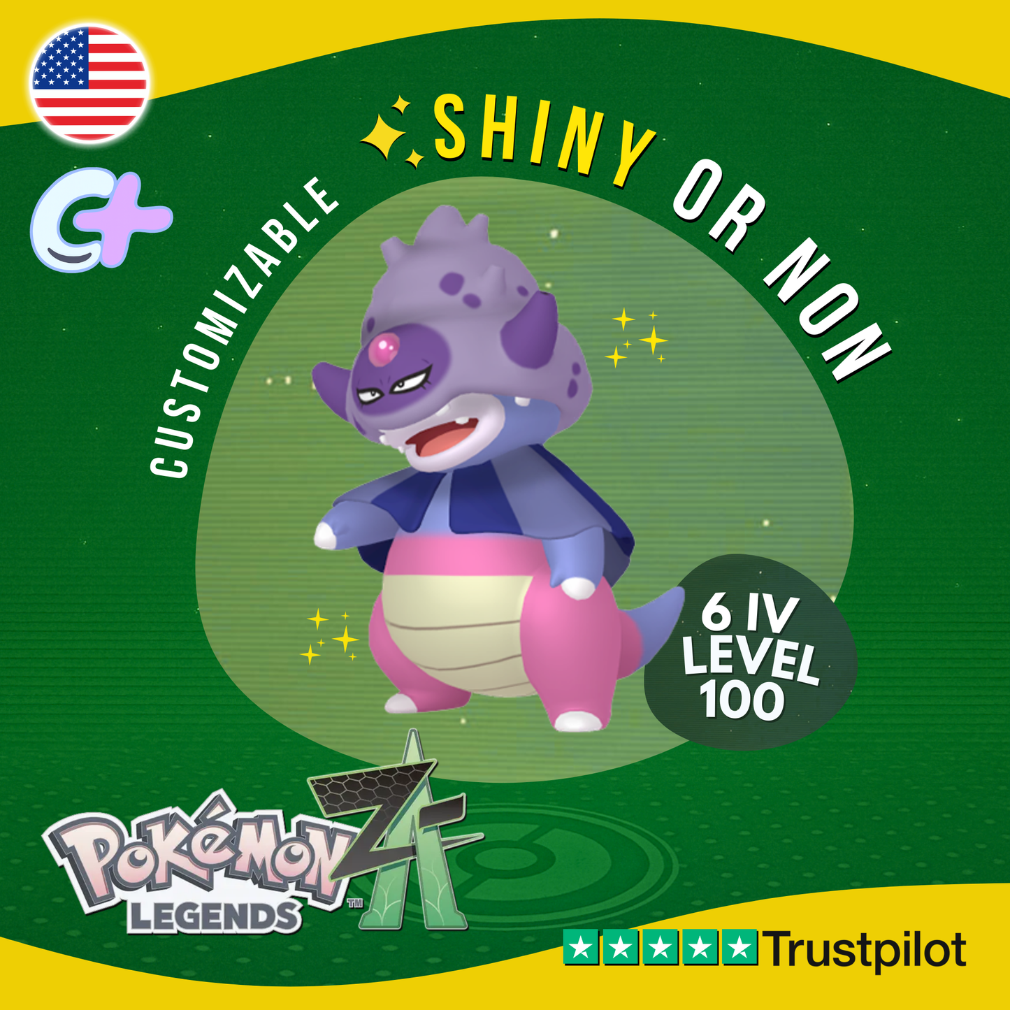 Galarian Slowking Shiny or Non Shiny 6IV Pokémon Legends Z-A Customizable ZA Z A