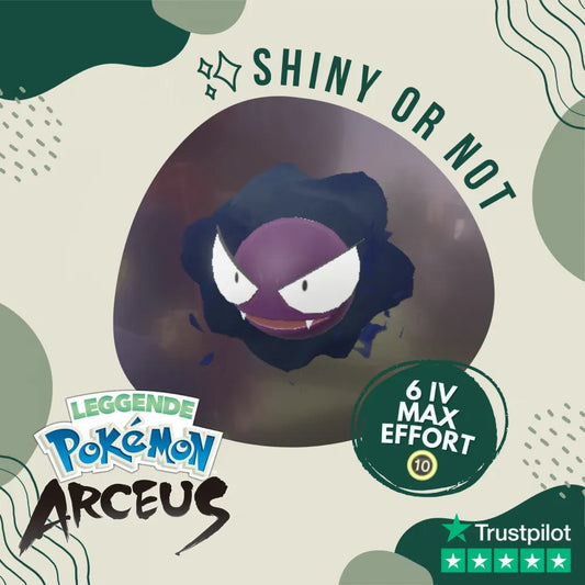 Gastly Shiny ✨ Legends Pokémon Arceus 6 Iv Max Effort Custom Ot Level Gender