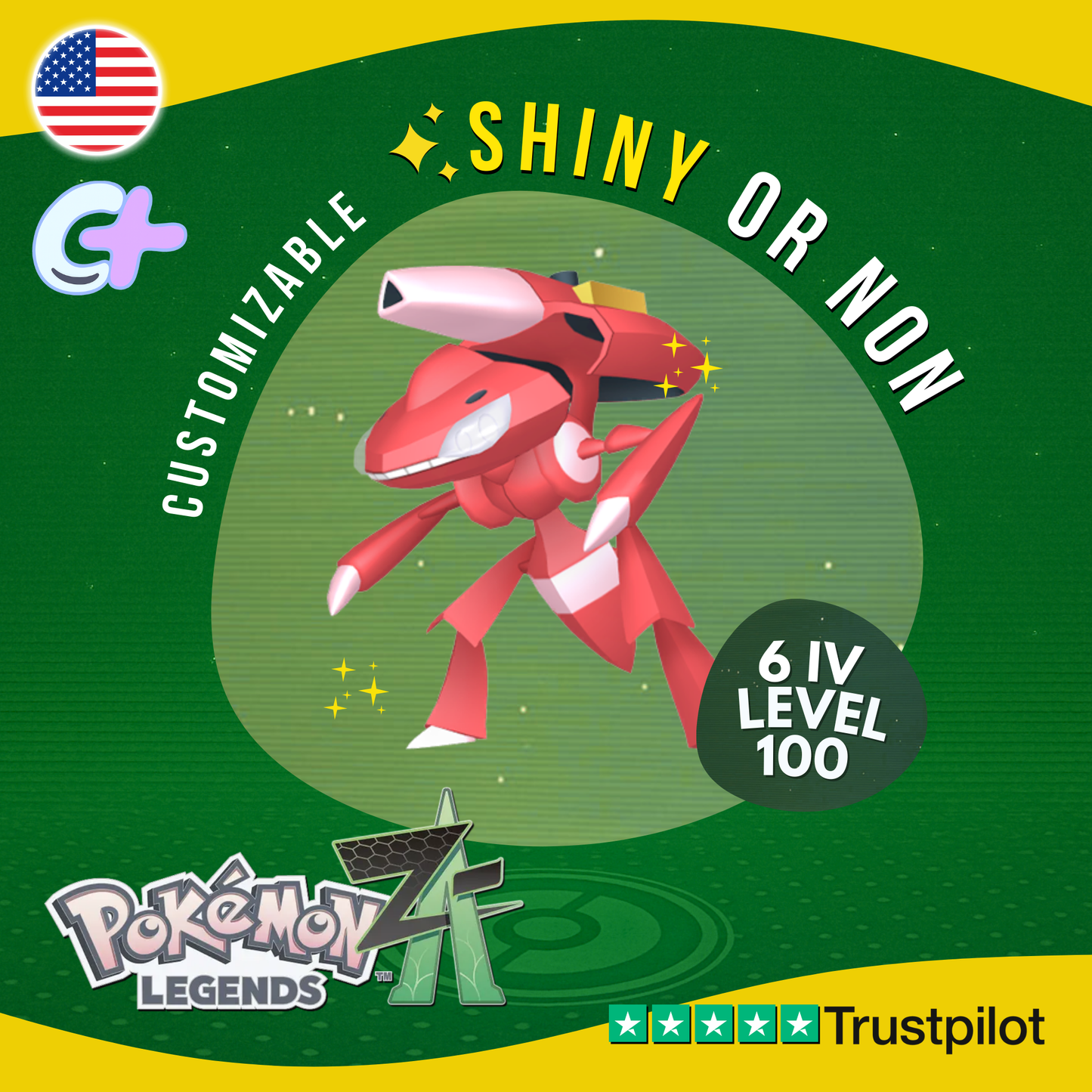 Genesect ✨ Shiny or Non Shiny 6 IV Pokémon Legends Z-A Custom Competitive ZA Z A