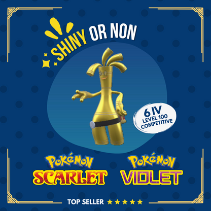 Gholdengo Shiny Or Non ✨ 6 IV Competitive Customizable Pokémon Scarlet Violet by Shiny Living Dex | Shiny Living Dex