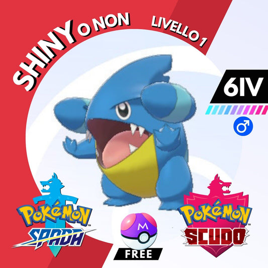 Gible Shiny o Non 6 IV e Master Ball Legit Pokemon Spada Scudo Sword Shield