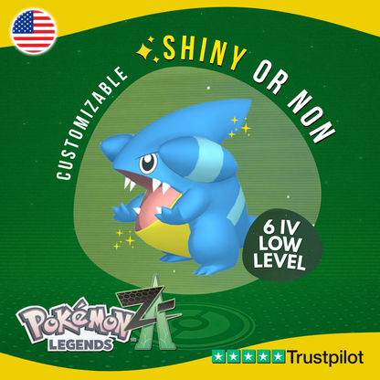 Gible Shiny or Non ✨ 6 IV Pokémon Legends Z-A Competitive Customizable ZA Z A