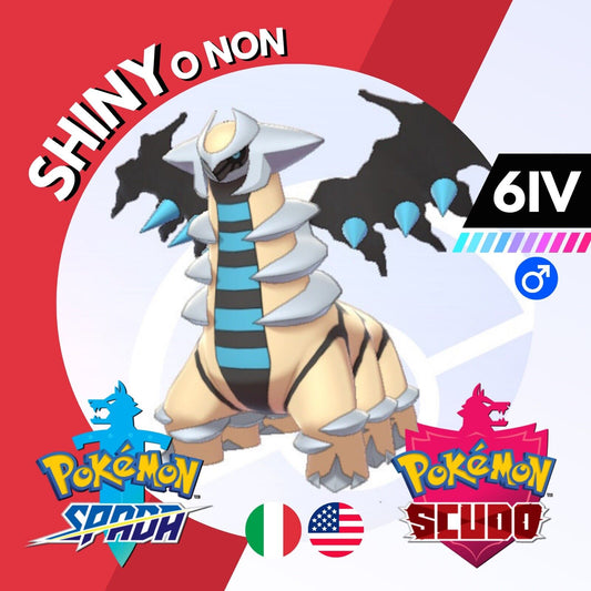 Giratina Alterata Shiny o Non 6 IV Competitivo Pokemon Spada Scudo Sword Shield