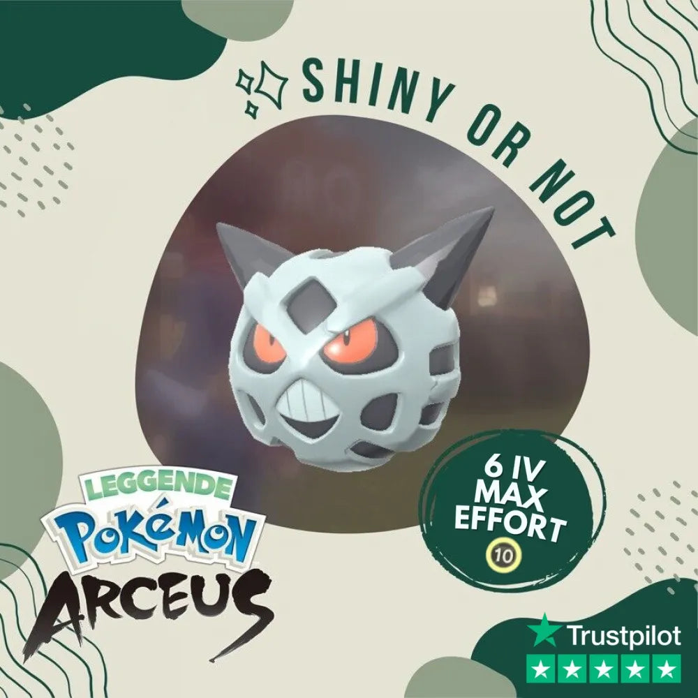 Glalie Shiny ✨ Legends Pokémon Arceus 6 Iv Max Effort Custom Ot Level Gender