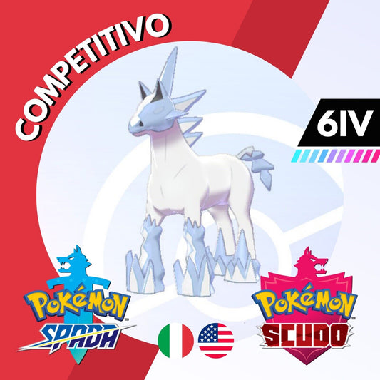 Glastrier Competitivo Non Shiny 6 IV Legit Pokemon Spada Scudo Sword Shield 100