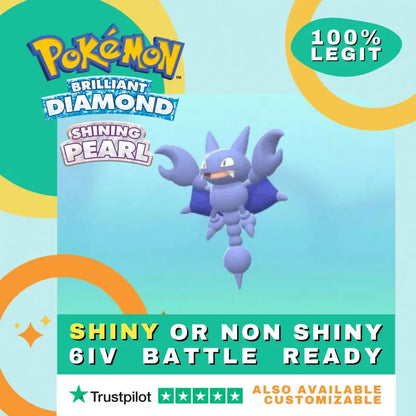 Gligar Shiny ✨ or Non Shiny Pokémon Brilliant Diamond Shining Pearl Battle Ready 6 IV Competitive 100% Legit Level 100 Customizable Custom OT by Shiny Living Dex | Shiny Living Dex