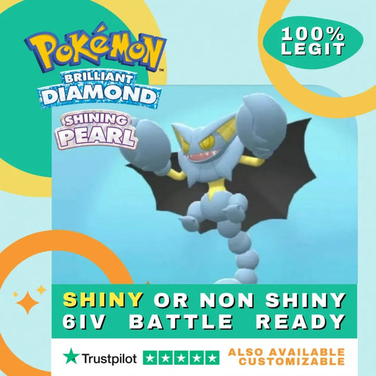 Gliscor   Shiny ✨ or Non Shiny Pokémon Brilliant Diamond Shining Pearl Battle Ready 6 IV Competitive 100%  Legit Level 100 Customizable Custom OT