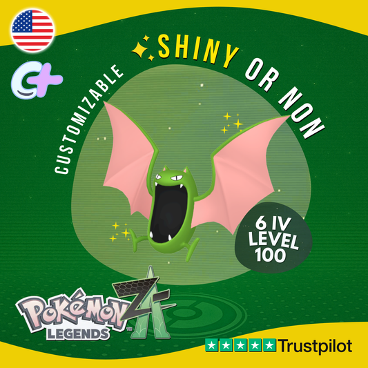 Golbat Shiny or Non ✨6 IV Pokémon Legends Z-A Competitive Customizable ZA Z A