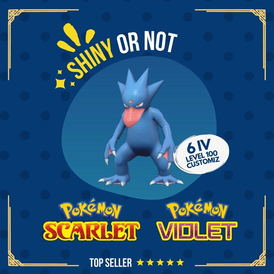 Golduck 100 Shiny or Non ✨ 6 IV Competitive Customizable Pokémon Scarlet Violet by Shiny Living Dex | Shiny Living Dex