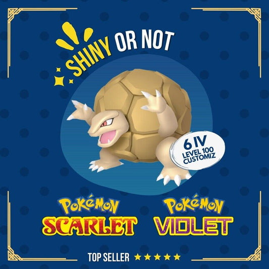 Golem Shiny or Non ✨ 6 IV Competitive Customizable Pokémon Scarlet Violet by Shiny Living Dex | Shiny Living Dex