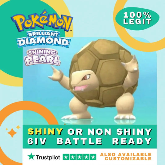 Golem  Shiny ✨ or Non Shiny Pokémon Brilliant Diamond Shining Pearl Battle Ready 6 IV Competitive 100%  Legit Level 100 Customizable Custom OT