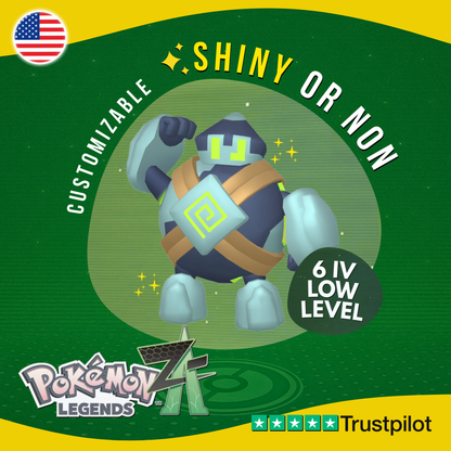 Golett Shiny or Non ✨ 6 IV Pokémon Legends Z-A Competitive Customizable ZA Z A