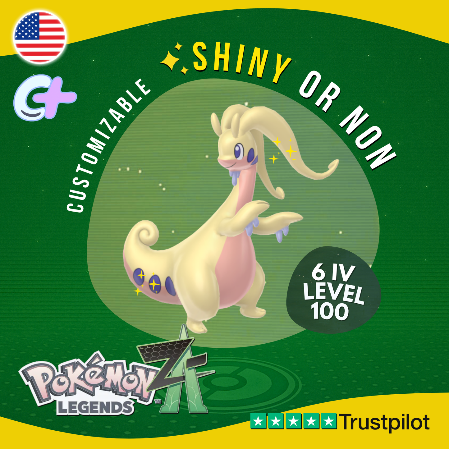 Goodra Shiny or Non ✨6 IV Pokémon Legends Z-A Competitive Customizable ZA Z A