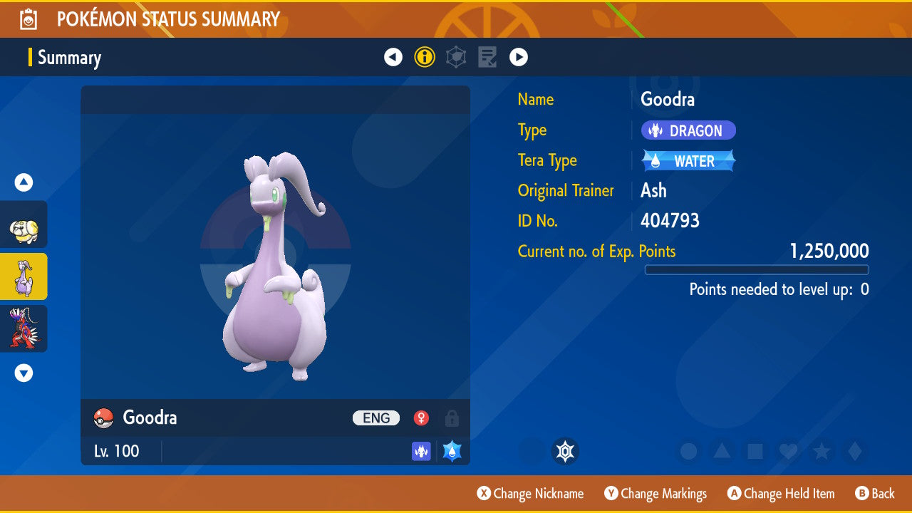 Goodra Unrivaled Tera Raid Event Mightiest Mark 6IV Pokémon Scarlet Violet