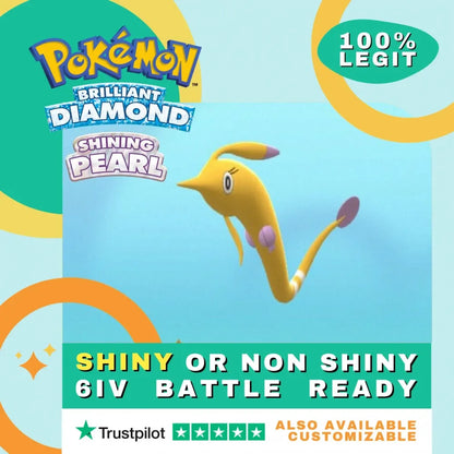 Gorebyss  Shiny ✨ or Non Shiny Pokémon Brilliant Diamond Shining Pearl Battle Ready 6 IV Competitive 100%  Legit Level 100 Customizable Custom OT