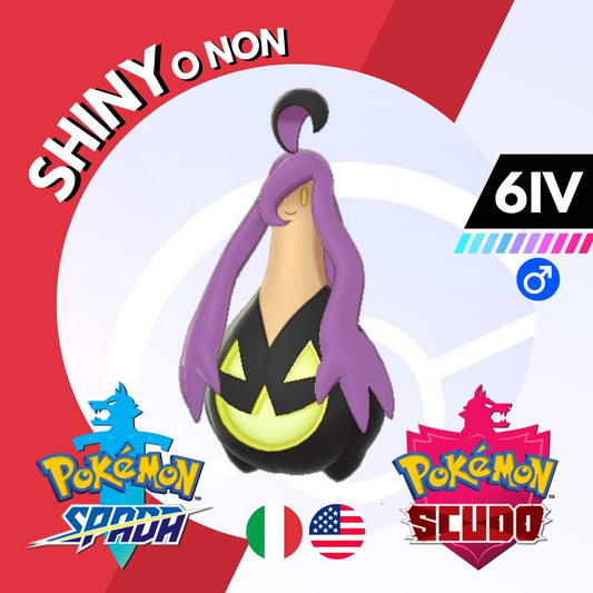 Gourgeist Shiny o Non 6 IV Competitivo Legit Pokemon Spada Scudo Sword Shield