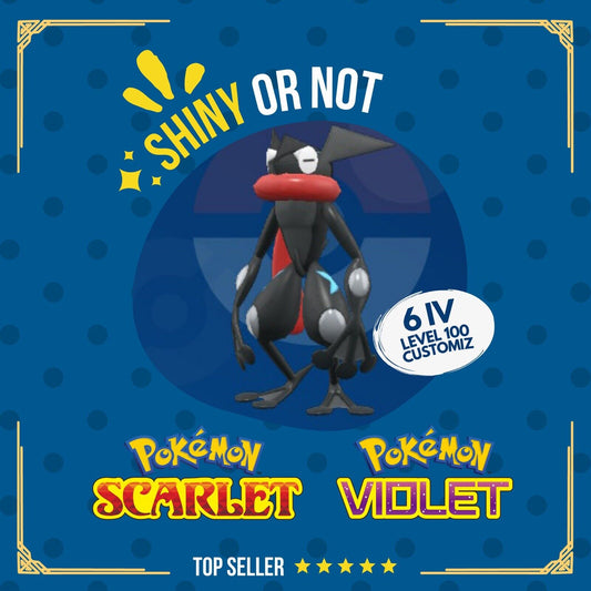 Greninja Shiny or Non ✨ 6 IV Competitive Customizable Pokémon Scarlet Violet by Shiny Living Dex | Shiny Living Dex