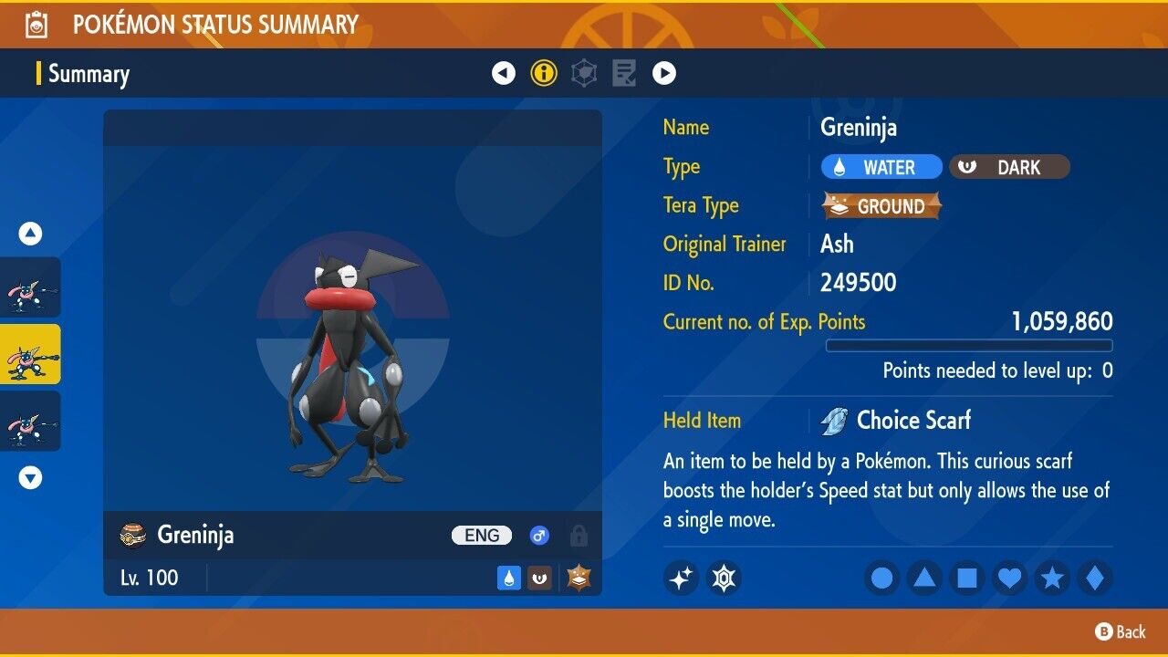 Greninja Shiny or Non ✨ 6 IV Competitive Customizable Pokémon Scarlet Violet by Shiny Living Dex | Shiny Living Dex