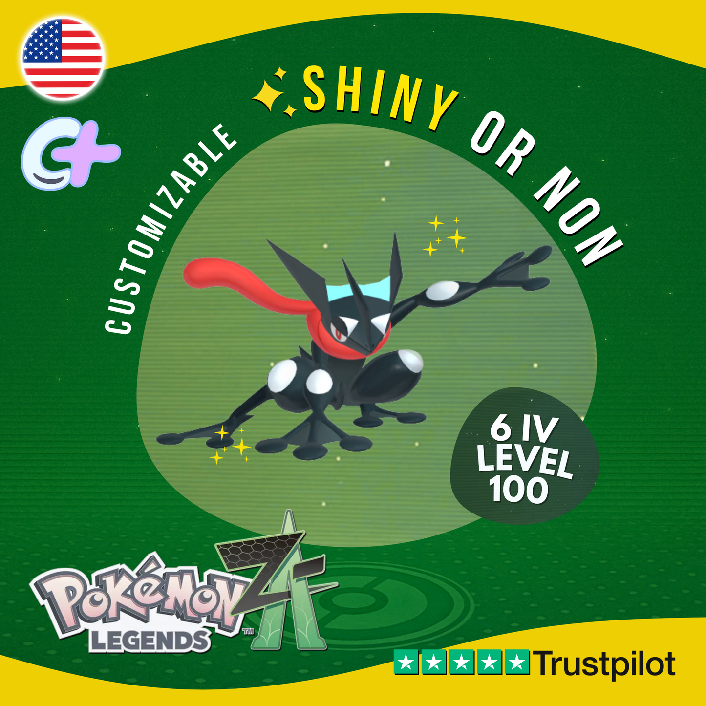 Greninja Shiny or Non ✨6 IV Pokémon Legends Z-A Competitive