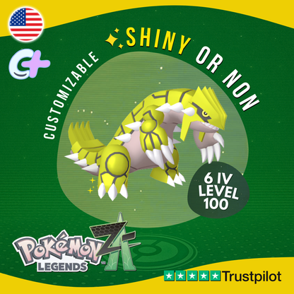 Groudon ✨ Shiny or Non Shiny 6 IV Pokémon Legends Z-A Custom Competitive ZA Z A