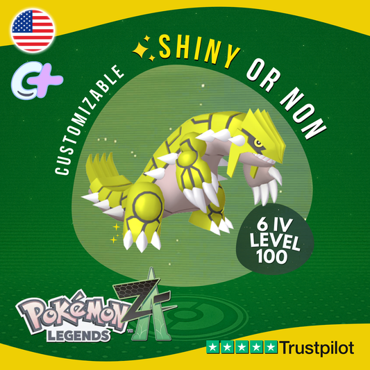 Groudon ✨ Shiny or Non Shiny 6 IV Pokémon Legends Z-A Custom Competitive ZA Z A