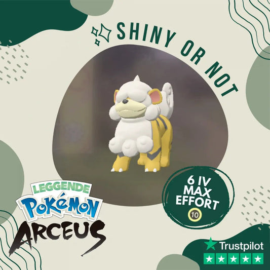Growlithe Shiny ✨ Legends Pokémon Arceus 6 Iv Max Effort Custom Ot Level Gender