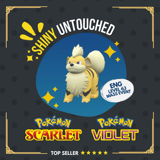 Growlithe Shiny Event Mass Outbreaks 2025 Gold Untouched Pokémon Scarlet Violet