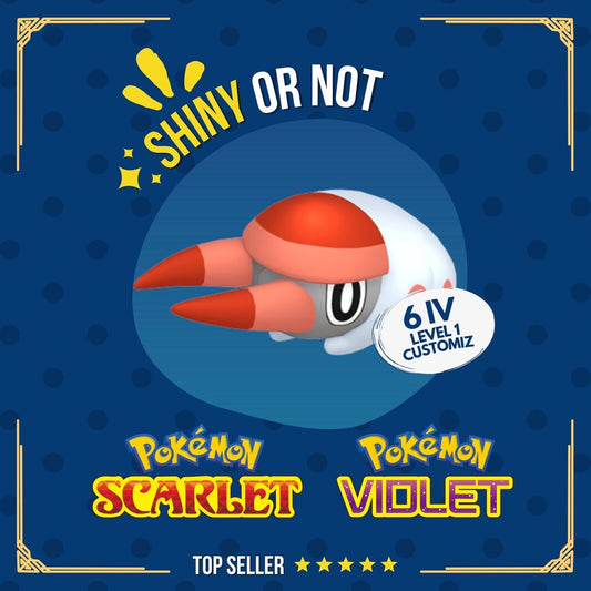 Grubbin Shiny or Non ✨ 6 IV Customizable Nature Level OT Pokémon Scarlet Violet by Shiny Living Dex | Shiny Living Dex
