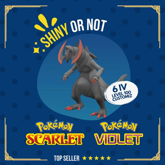 Haxorus Shiny or Non ✨ 6 IV Competitive Customizable Pokémon Scarlet Violet by Shiny Living Dex | Shiny Living Dex