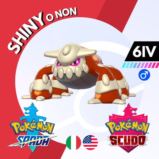 Heatran Shiny o Non 6 IV Competitivo Legit Pokemon Spada Scudo Sword Shield