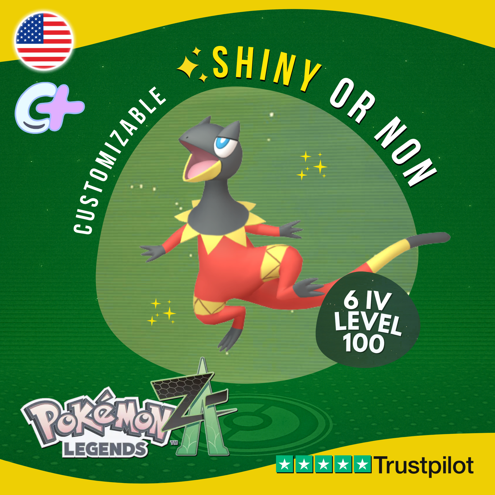 Heliolisk Shiny or Non ✨6 IV Pokémon Legends Z-A Competitive Customiza – Shiny Living Dex