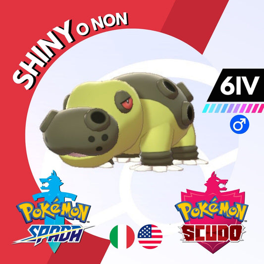 Hippowdon Shiny o Non 6 IV Competitivo Legit Pokemon Spada Scudo Sword Shield